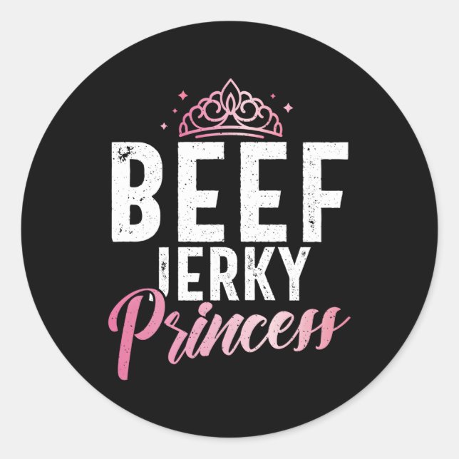 Beef Jerky Princess Classic Round Sticker (Front)
