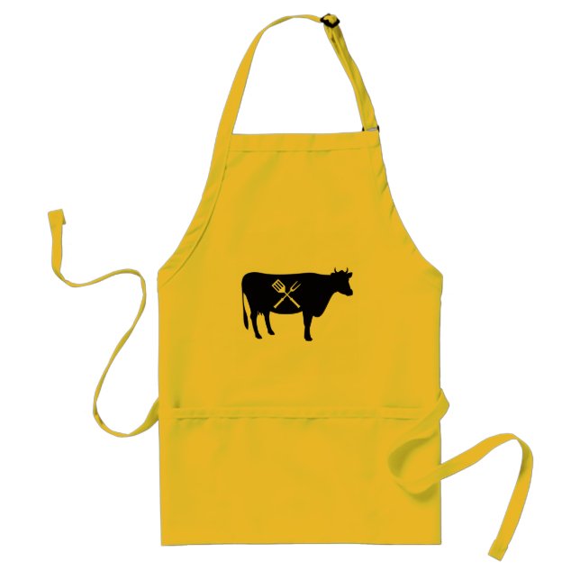 Beef King of Meats Food BBQ Adult Apron (Front)