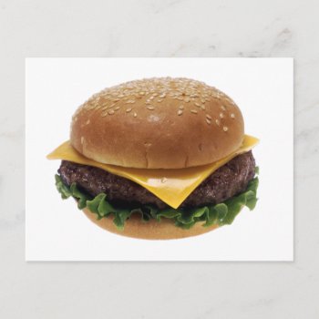 Beef Patti Sandwich Lunch Food Cheeseburger Postcard by Honeysuckle_Sweet at Zazzle