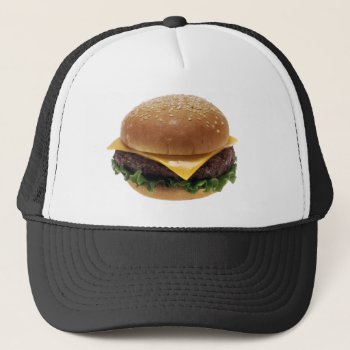 Beef Patti Sandwich Lunch Food Cheeseburger Trucker Hat by Honeysuckle_Sweet at Zazzle