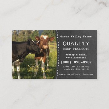 Beef Producer Cattle Farm Business Card by CountryCorner at Zazzle