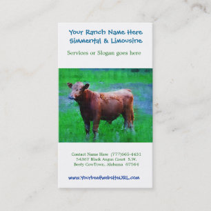 Beef Ranch Cattle Farming Business Card