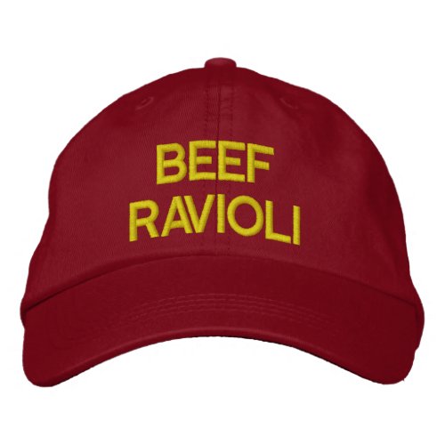 Beef Ravioli Embroidered Hat