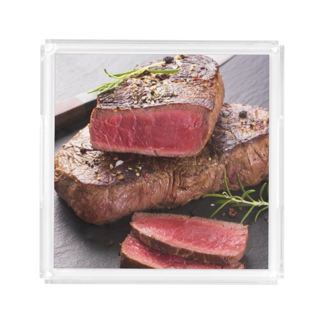 Beef steak acrylic tray (Front)
