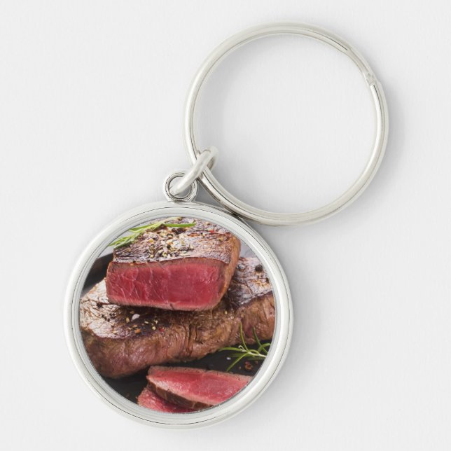 Beef steak keychain (Front)