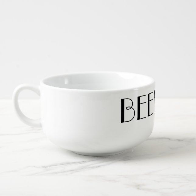 BEEF STEW- Custom Soup Mug-Bowl Soup Mug (Right)
