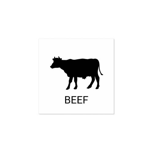 Beef Wedding Meal Choice Rubber Stamp