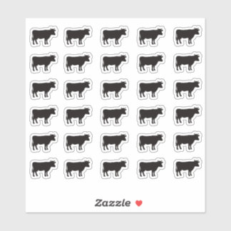 Beef Wedding Place Card Food Meal Menu Choice Cow Sticker