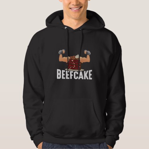 Beefcake Muscle Cake Bodybuilder  Weightlifting Pu Hoodie