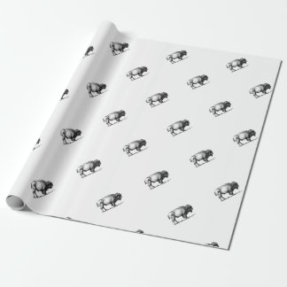 beefy buffalo bull wrapping paper