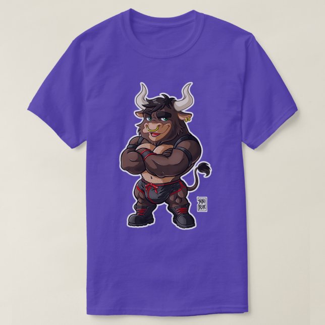 BEEFY BULL RED DETAILS BEARZOO SERIES T-Shirt (Design Front)