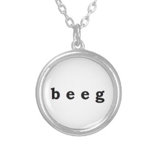 beeg silver plated necklace