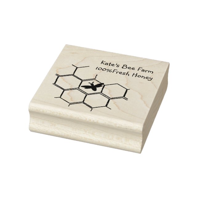 Beehive and Bee Art Stamp (Stamp)