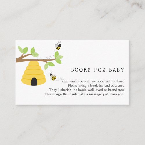 Beehive Books for Baby insert card