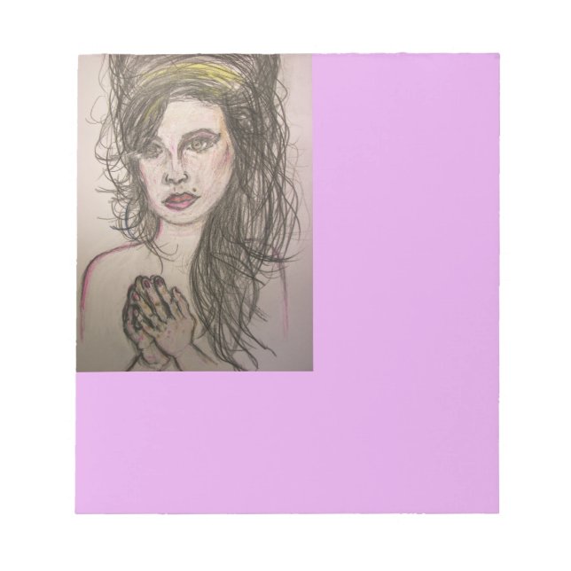 Beehive Girl Praying Notepad (Front)