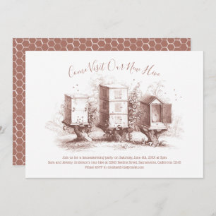 Beehive Honeycomb Housewarming Party Invitation