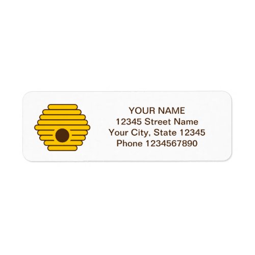 Beehive logo return address labels for beekeeper