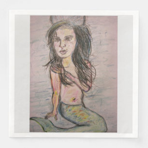 Beehive Mermaid Paper Dinner Napkins