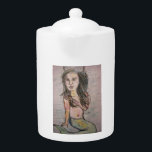 Beehive Mermaid Teapot<br><div class="desc">A beautiful mermaid with a beehive hairstyle from a original coloured pencil drawing !</div>