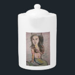 Beehive Mermaid Teapot<br><div class="desc">A beautiful mermaid with a beehive hairstyle from a original coloured pencil drawing !</div>