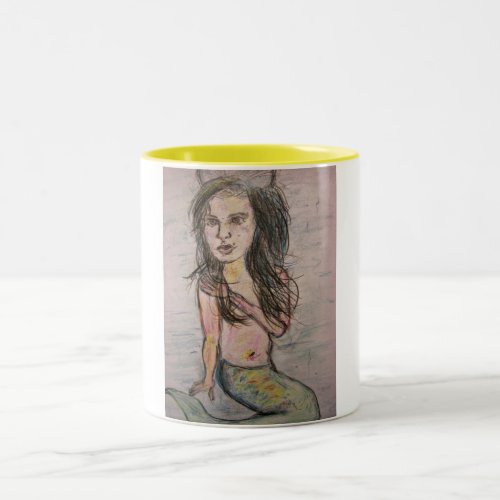 Beehive Mermaid Two_Tone Coffee Mug