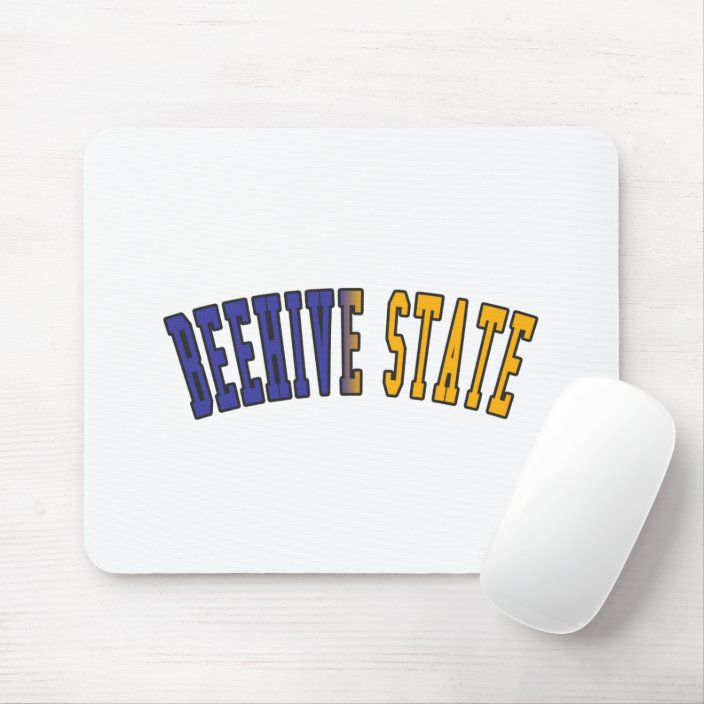 Beehive State in State Flag Colors Mousepad