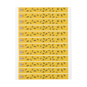 Beehive Tamper-proof Yellow Gold Honey Jar Labels