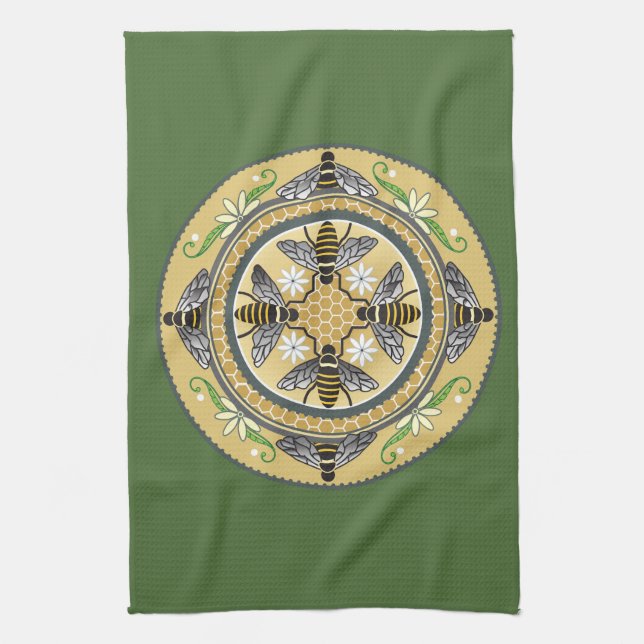Beehive tea towel (Vertical)