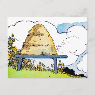 Beehive Vintage Art Custom Recipe Card Postcard