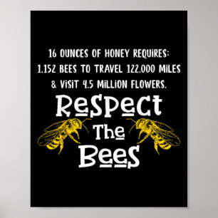 Beekeeng Supplies Honey Bee Hive Bumble Bee Keeper Poster
