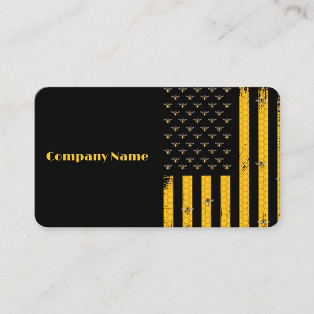 Beekeeper American Flag Business Card (Front)