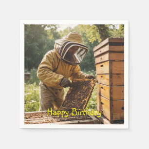 Beekeeper and Behive Napkins