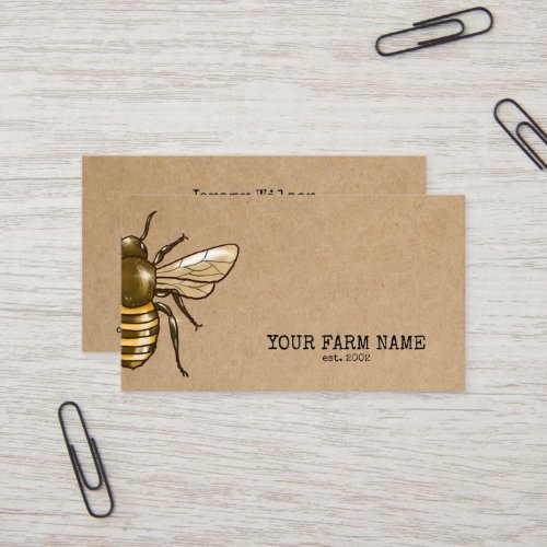 Beekeeper Apiarist Bee Farm Honeybees Honeycomb Business Card