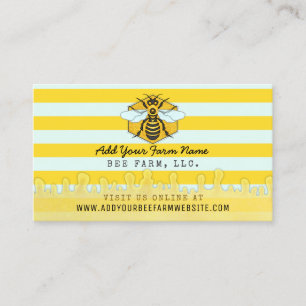 Beekeeper Apiarist Bee Farm Honeybees Honeycomb Business Card
