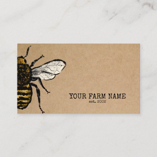 Beekeeper Apiarist Bee Farm Honeybees Honeycomb Business Card