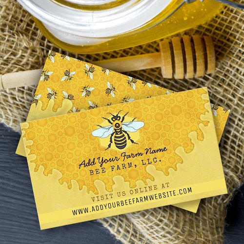 Beekeeper Apiarist Bee Farm Honeybees Honeycomb Business Card