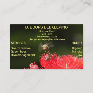 BEEKEEPER / APIARIST BUSINESS CARD.Australian size Card