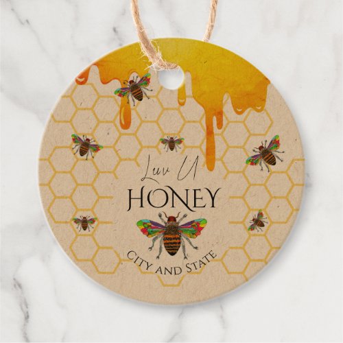 Beekeeper Apiary Honey Jar Classic Round Favor Tag