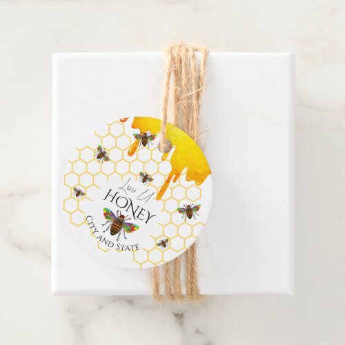 Beekeeper Apiary Honey Jar Classic Round Favor Tag