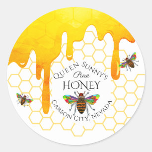Beekeeper Apiary Honey Jar Classic Round Sticker