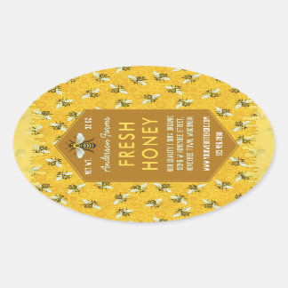 Beekeeper Apiary Honey Jar Labels Honeycomb Bees