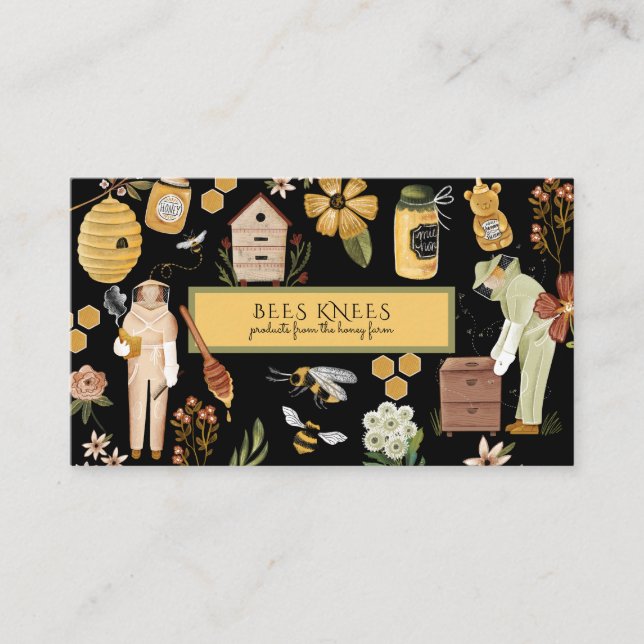 Beekeeper Apiary Honey Products  Business Card (Front)