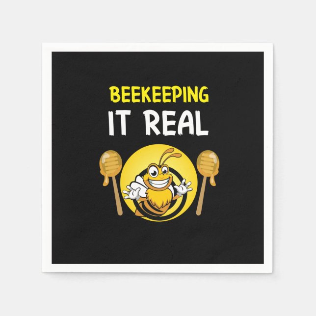 Beekeeper Art BeeKeeping It Real Napkins (Front)