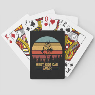 Beekeeper Art Best Dog Dad Ever Poker Cards