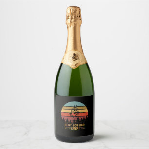 Beekeeper Art Best Dog Dad Ever Sparkling Wine Label
