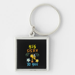 Beekeeper Art Big Sister To Bee Keychain