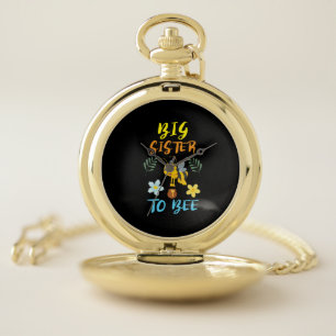Beekeeper Art Big Sister To Bee Pocket Watch
