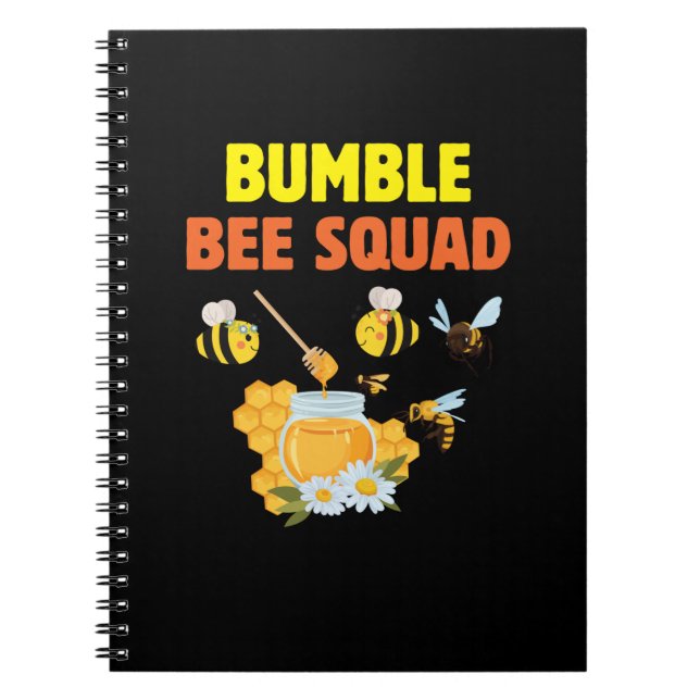Beekeeper Art Bumble Bee Squad 2 Notebook (Front)