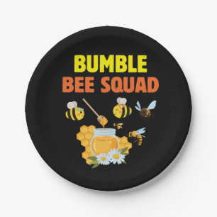 Beekeeper Art Bumble Bee Squad 2 Paper Plates