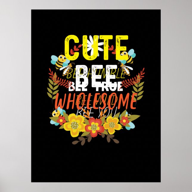 Beekeeper Art Cute Bee Wholesome Poster (Front)